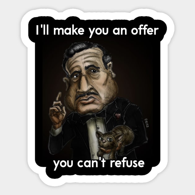 I'll make you an offer you can't refuse Sticker by CIZDIBUJOS